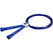 ProsourceFit Speed Jump Rope 10" Adjustable Length with Plastic Handles, Blue