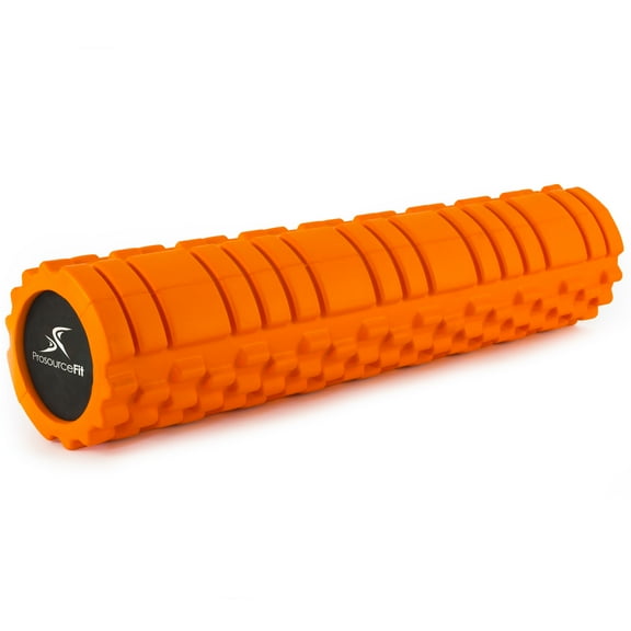ProsourceFit Sports Medicine Foam Roller 24 x 6 for Muscle Recovery & Therapy, Orange