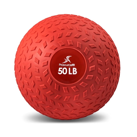 ProsourceFit Tread Slam Medicine Balls w/ Ultra Grip for Weighted Workouts, 50 lb
