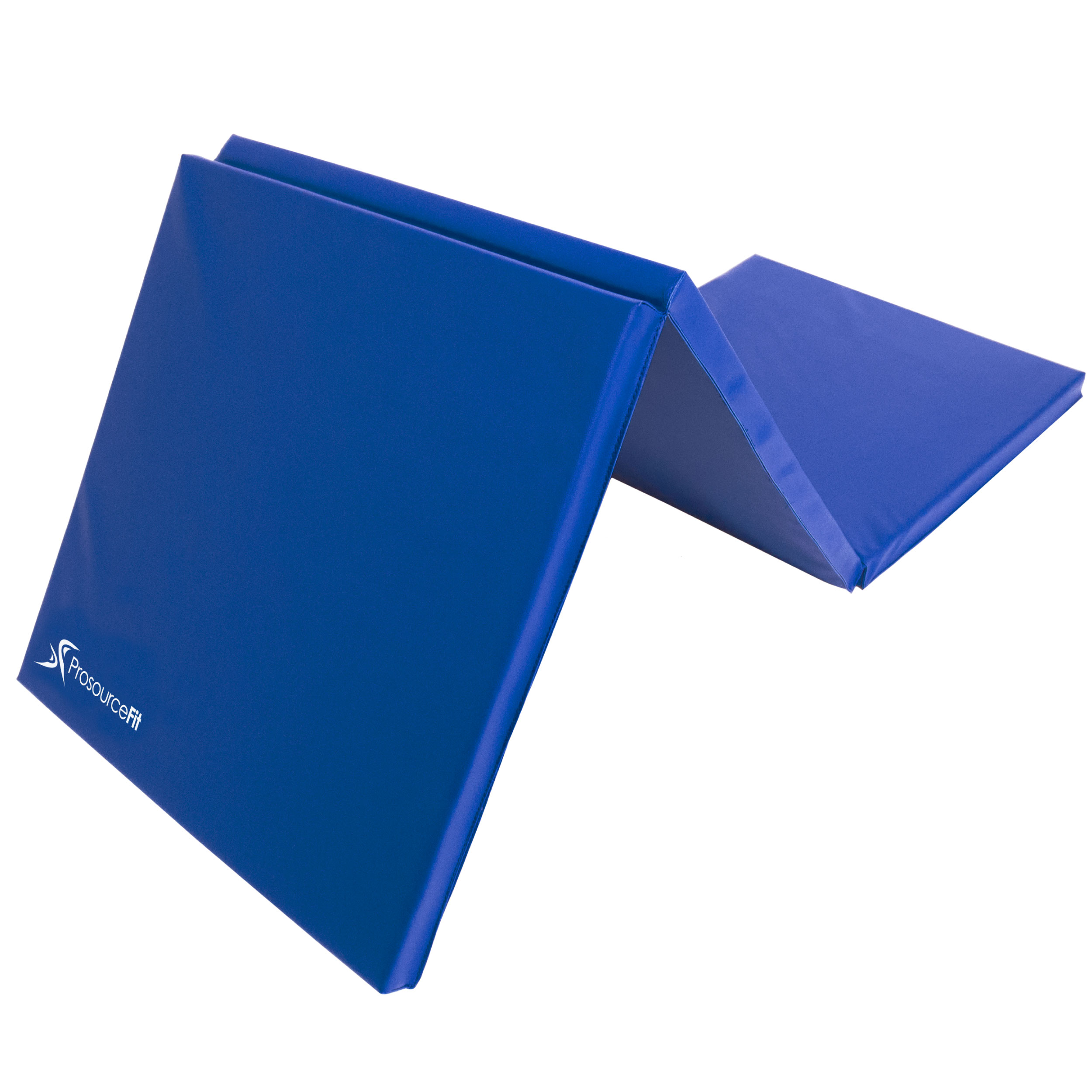 ProsourceFit TriFold Folding Exercise Mat 6x2in, Blue