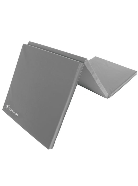 ProsourceFit Tri-Fold Folding Exercise  Mat 6x2-in, Grey