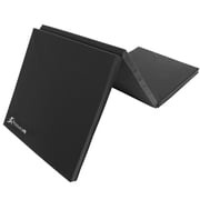 ProsourceFit Tri-Fold Folding Gymnastics Mat 6’x2’ for Exercise, Black