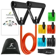 ProsourceFit Tube Resistance Bands Set w/ Attached Handles for Fitness