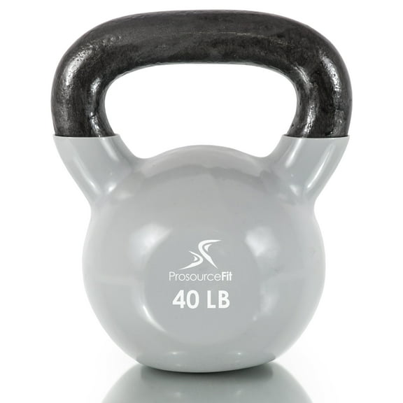 ProsourceFit Vinyl Coated Cast Iron Kettlebells Color Coded 5 - 45 lb