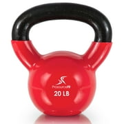 ProsourceFit Vinyl Coated Cast Iron Kettlebells Color Coded 5 - 45 lb