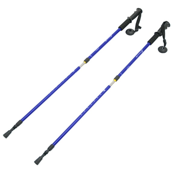 Anti-Shock Trekking Poles- Blue