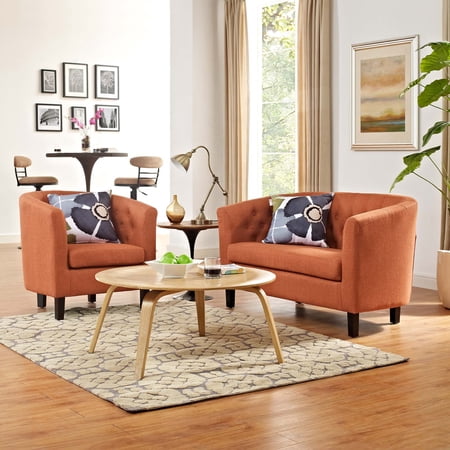 Modway Prospect 2 Piece Upholstered Fabric Loveseat and Armchair Set