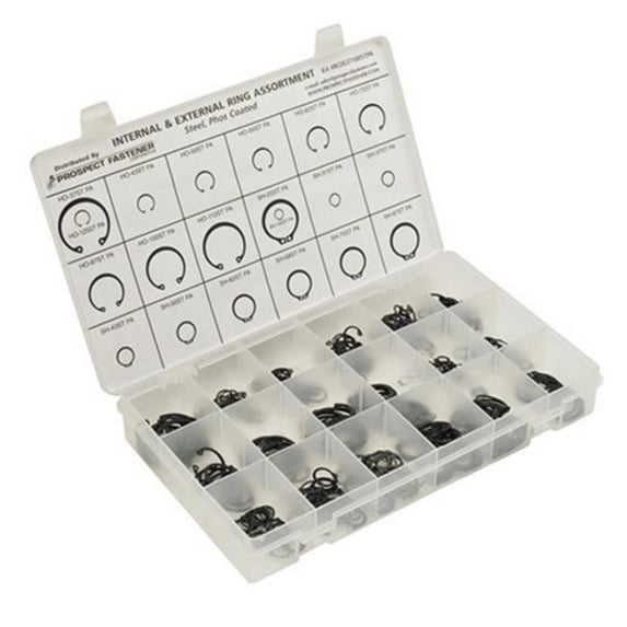 Prospect Fastener Carbon Steel External And Internal Ring Assortment - 4