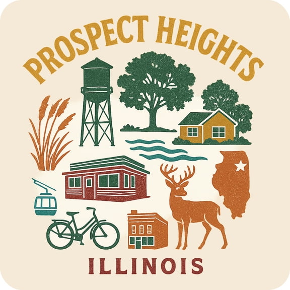 Prospect Heights Illinois Keepsakes Souvenir Vinyl Sticker – Destination Travel Keepsake Collectible (4-Inches Wide)