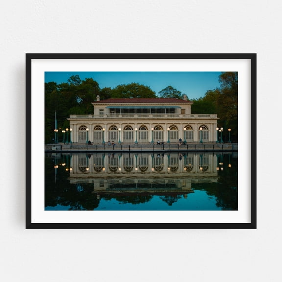 Prospect Park Boathouse, Brooklyn 05 - Brooklyn New York Photography Architecture Travel Poster Scenic City Black Framed Wall Art Print 5 x 7 inches