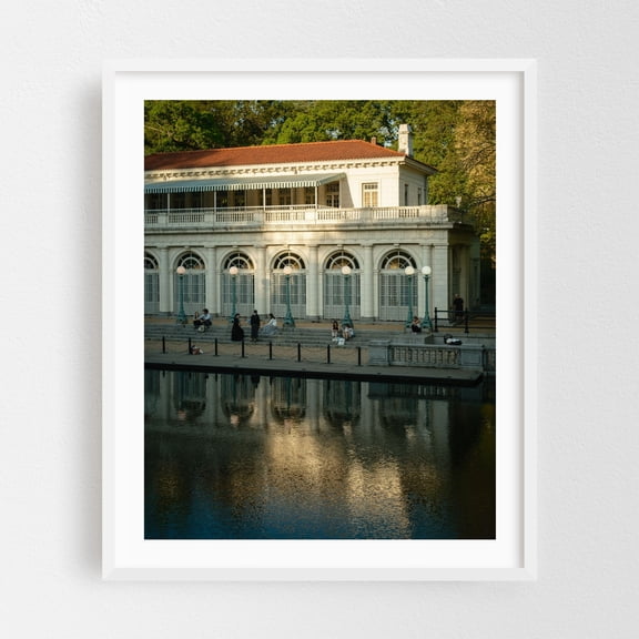 Prospect Park Boathouse, Brooklyn 06 - Brooklyn New York Photography Architecture Art Deco Scenic Cityscape White Framed Wall Art Print 6 x 8 inches