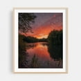 thumbnail image 1 of Prospect Park Sunset 01 - Brooklyn New York Photography Sunset Nature Landscape Water Scenic Autumn Forest Oak Framed Wall Art Print 11 x 14 inches, 1 of 12