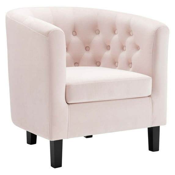 Modway Prospect Performance Velvet Armchair in Pink