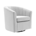 thumbnail image 1 of Modway Prospect Performance Velvet Swivel Armchair in Light Gray, 1 of 7