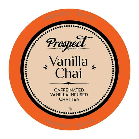 Prospect Tea Co. Caffeinated Vanilla Chai Tea Pods for Single-Serve Coffee Brewers, 40 Pc