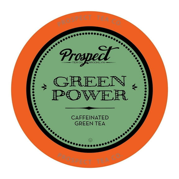 Prospect Tea Co. Green Power Tea Pods Green Tea Pods for Single-Serve Coffee Brewers, 40 Pc