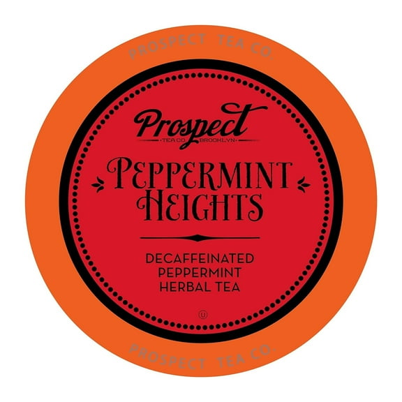 Prospect Tea Co. Peppermint Heights Tea Pods Decaf Tea Pods for Single-Serve Coffee Brewers, 40 Count