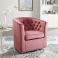 thumbnail image 1 of Modway Prospect Tufted Performance Velvet Swivel Armchair, Red, 1 of 4