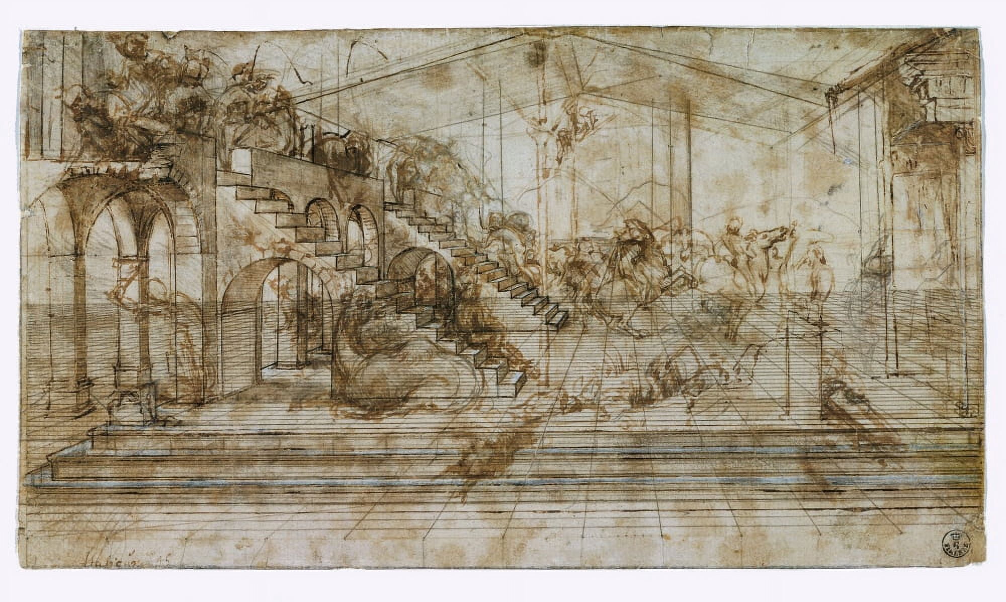 Prospective Study For The Adoration Of The Magi Canvas Art -  (36 x 24)