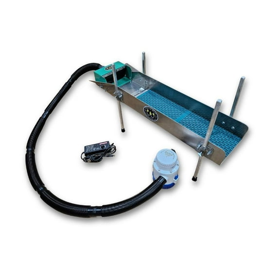 Prospector's Dream 8" x 35" Gold High banker Power Sluice Box Kit with Micro Dream Mat and 18" Leg Kit