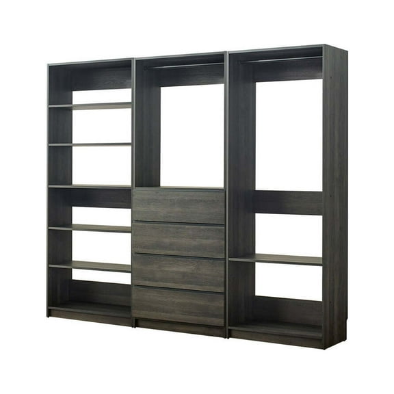 Prosper Gray Freestanding Walk in Wood Closet System