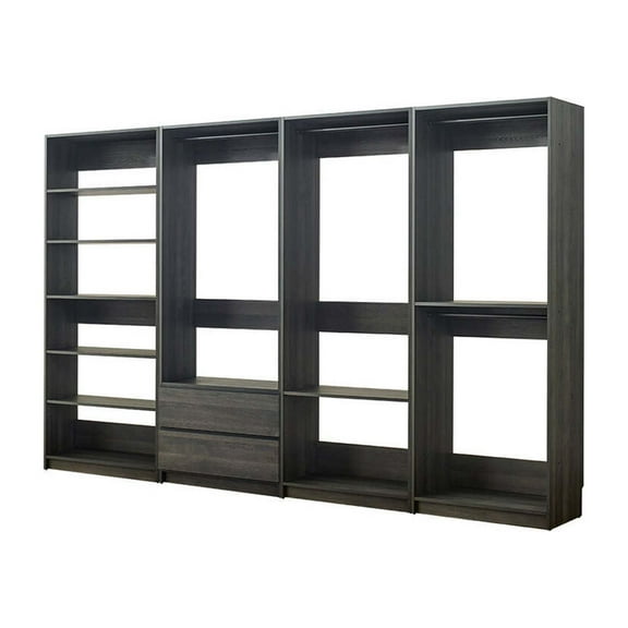 Prosper Gray Freestanding Walk in Wood Closet System