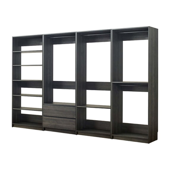 Prosper Gray Freestanding Walk in Wood Closet System