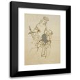 thumbnail image 1 of Prosper Lafaye 11x14 Black Modern Framed Museum Art Print Titled - Saint Catherine of Alexandria Protecting a Couple in Prayer, 1 of 5