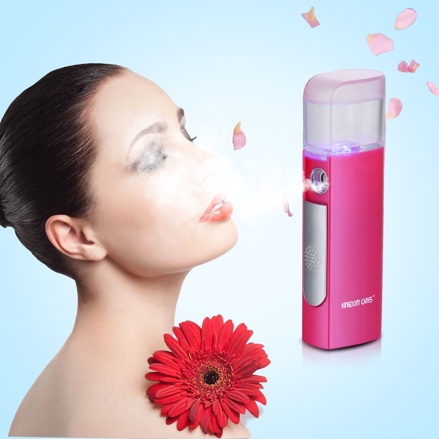 Prospera DL030-R Handy Facial Steamer Nano Cool Mist Facial Sprayer Skin Care Face Steamer Rose