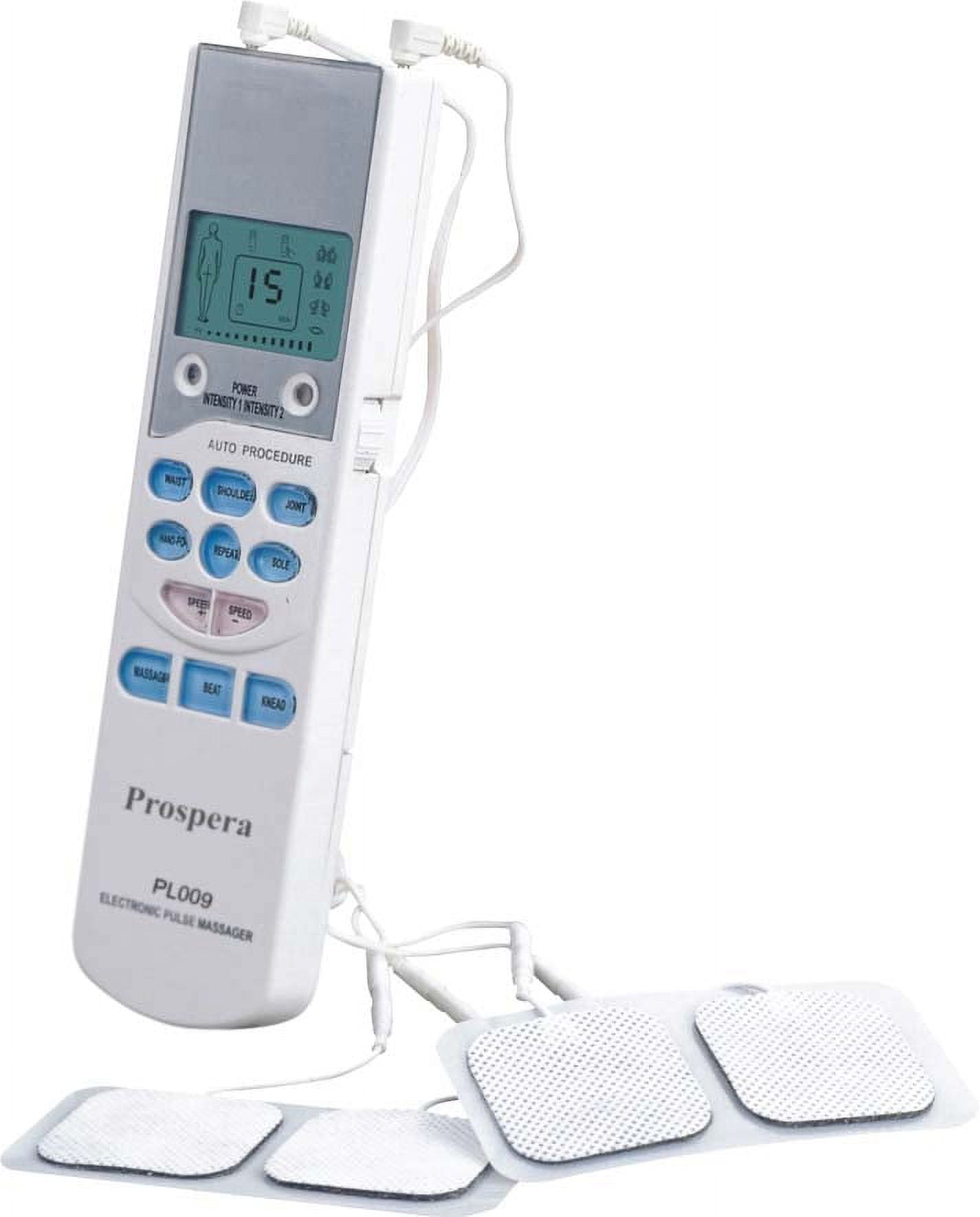 Prospera FDA approved Electronic Pulse Massager with 8 refill pads