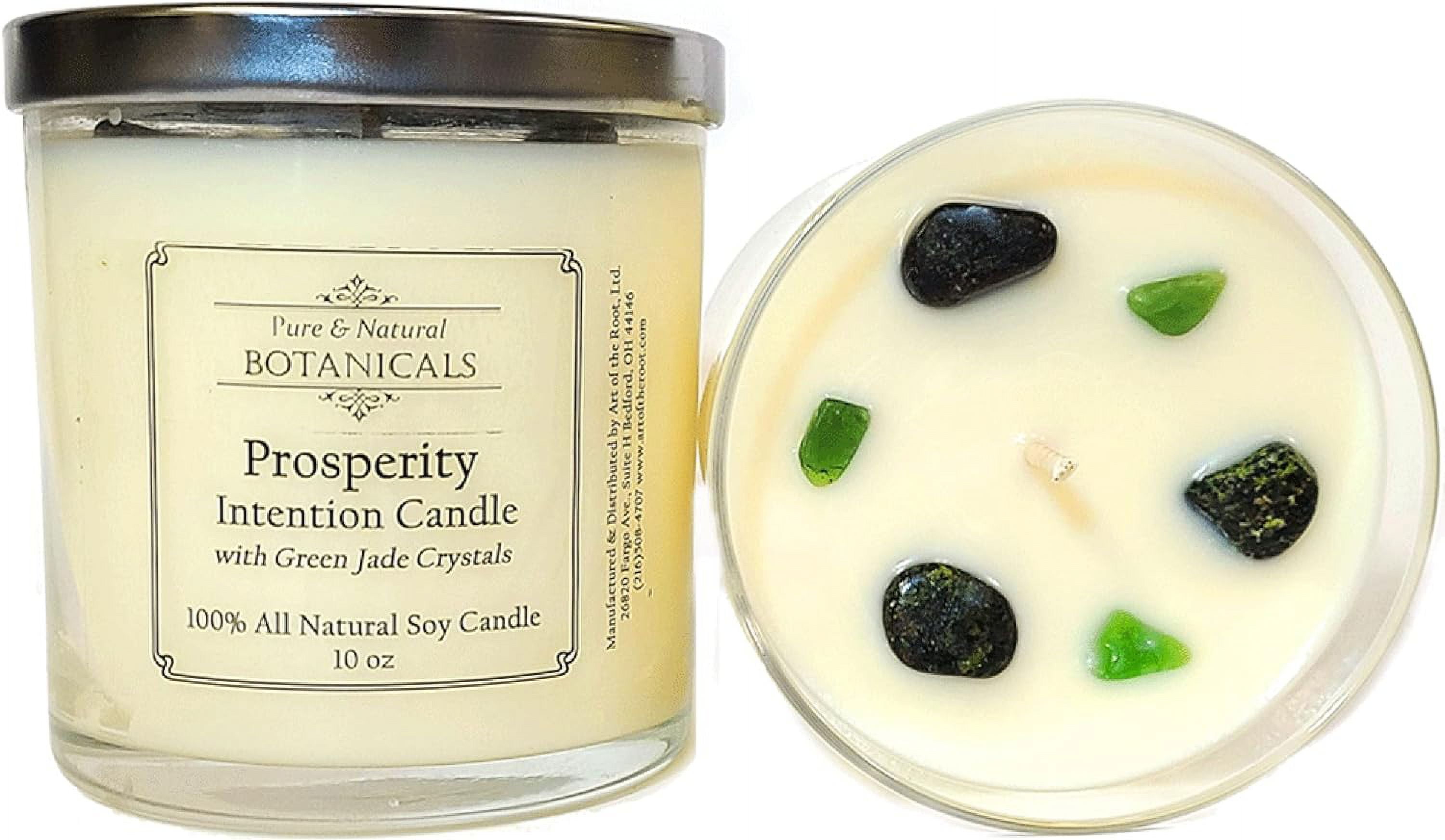 Prosperity Soy Intention Candle All Natural & NonToxic Jade