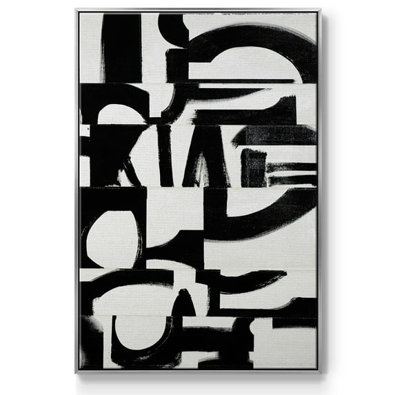 Prosperous Elements V10 Framed Premium Gallery Wrapped Canvas - Ready to Hang - 17 x 25 - Silver Floating Frame