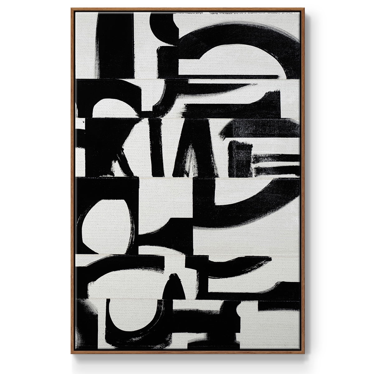 Prosperous Elements V10 Framed Premium Gallery Wrapped Canvas - Ready to Hang - 17 x 25 - Walnut Floating Frame