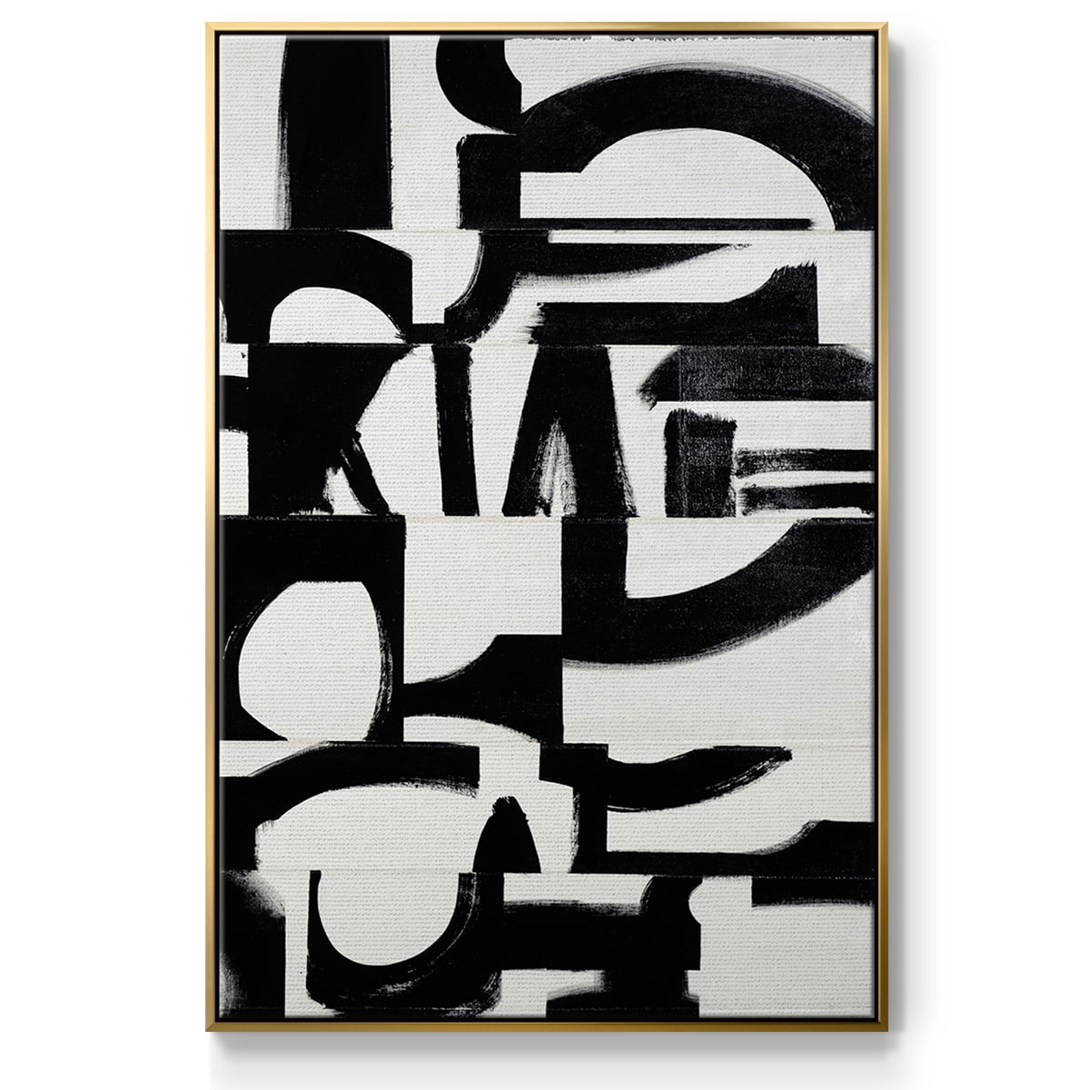 Prosperous Elements V10 Framed Premium Gallery Wrapped Canvas - Ready to Hang - 25 x 37 - Gold Floating Frame