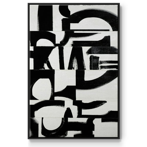 Prosperous Elements V10 Framed Premium Gallery Wrapped Canvas - Ready to Hang - 27 x 41 - Black Floating Frame