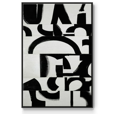 Prosperous Elements V11 Framed Premium Gallery Wrapped Canvas - Ready to Hang - 17 x 25 - Black Floating Frame