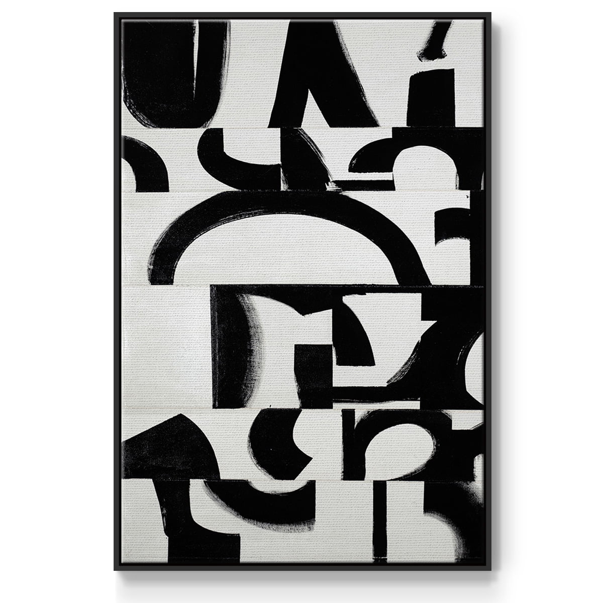 Prosperous Elements V11 Framed Premium Gallery Wrapped Canvas - Ready to Hang - 25 x 37 - Black Floating Frame