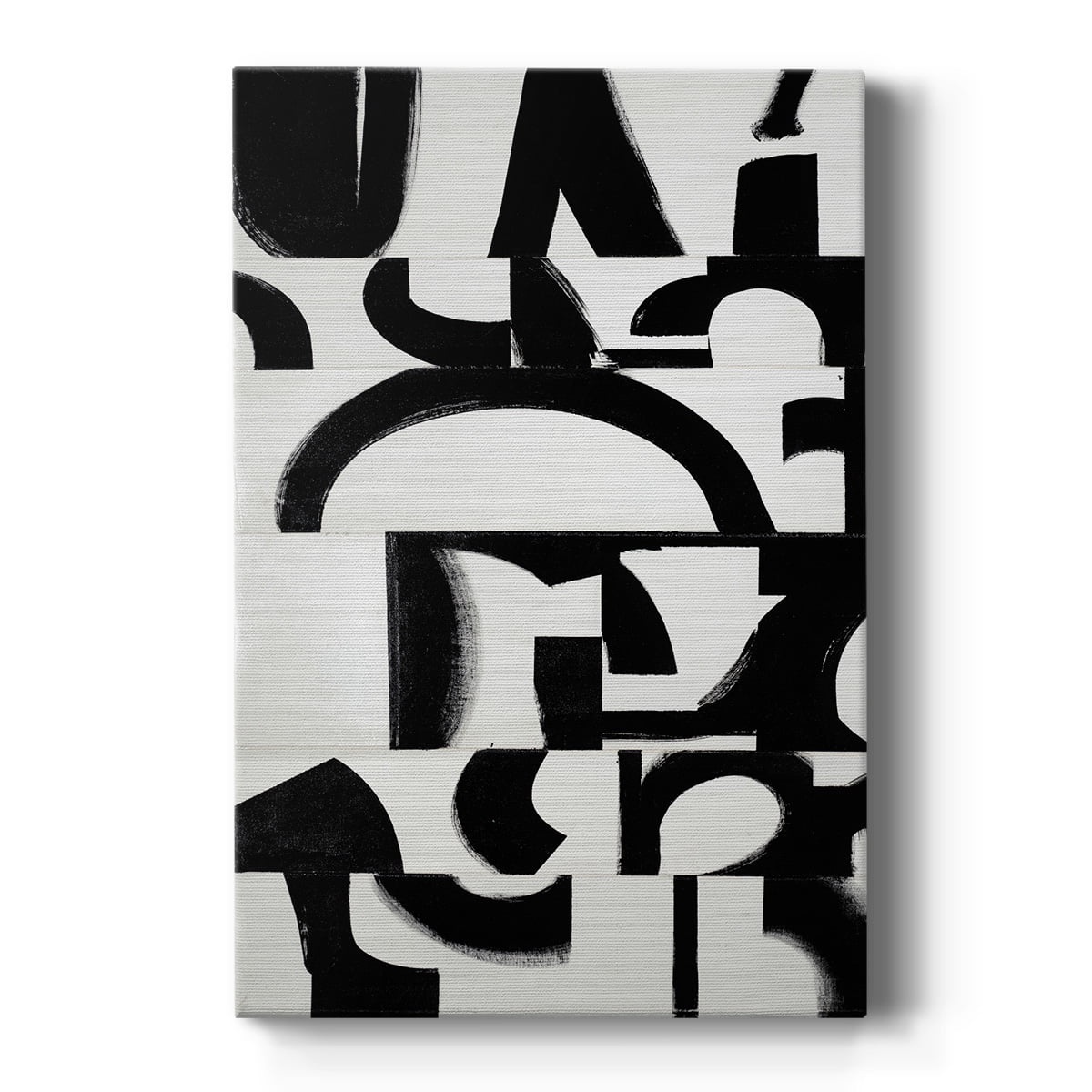 Black and White Abstract Premium Gallery Wrapped Canvas - 29" x 29"