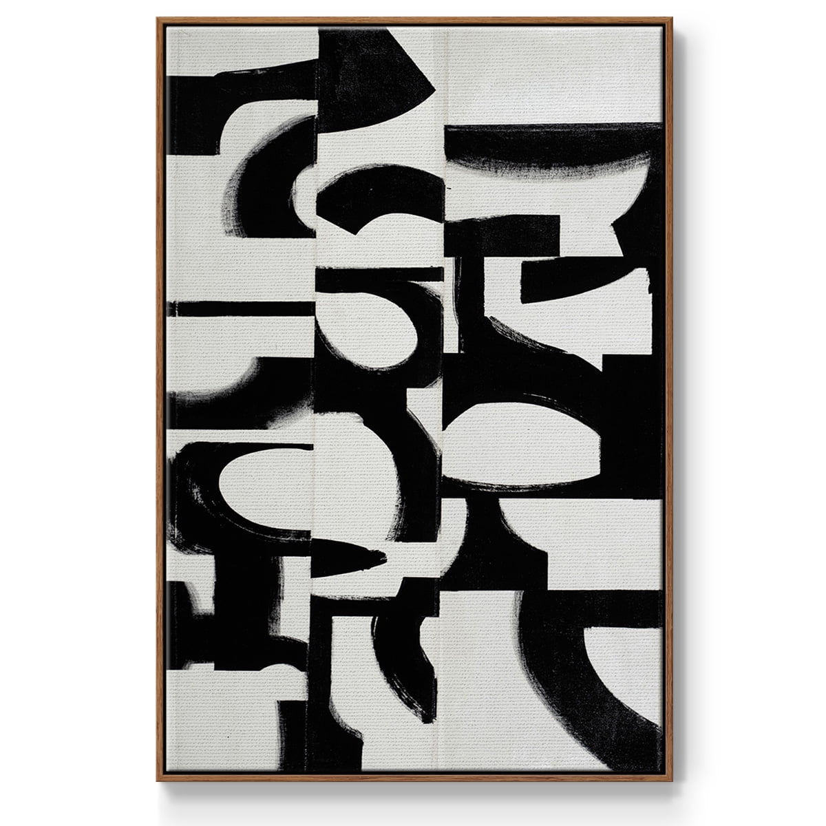 Prosperous Elements V9 Framed Premium Gallery Wrapped Canvas - Ready to Hang - 17 x 25 - Walnut Floating Frame