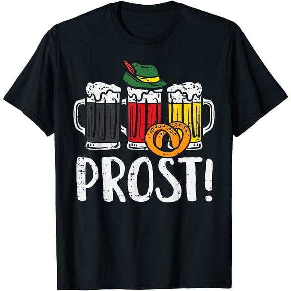 Prost Pretzel Bavarian Beers German Oktoberfest Men Women T-Shirt