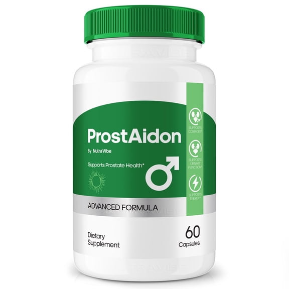 ProstAidon Capsules - ProstAidon Prostate Support Formula with Natural Blend for Urinary Flow, Comfort & Balance | Easy-to-Swallow Daily Pills for Over-All Wellness (60 Capsules)