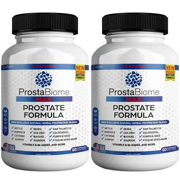ProstaBiome Max| Prostate Health Supplement for Men| Saw Palmetto Reduce Frequent Urination| Zinc and Pygeum| 120 Capsules