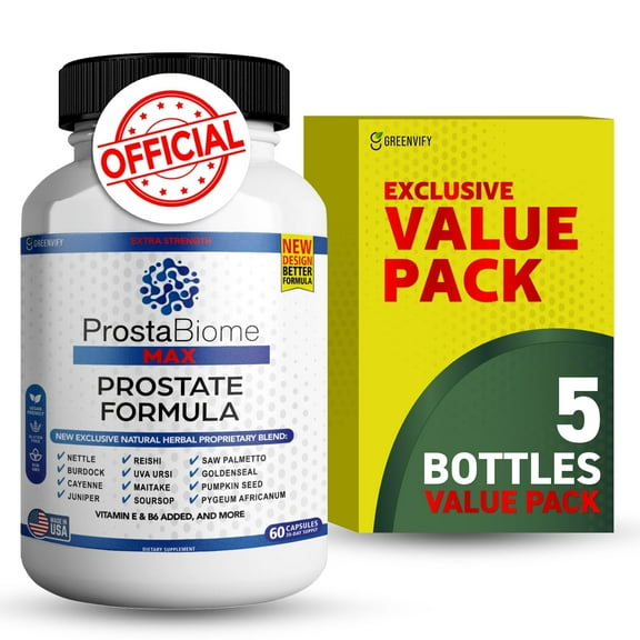 ProstaBiome Max| Prostate Health Supplement for Men| Saw Palmetto Reduce Frequent Urination| Zinc and Pygeum| 300 Capsules