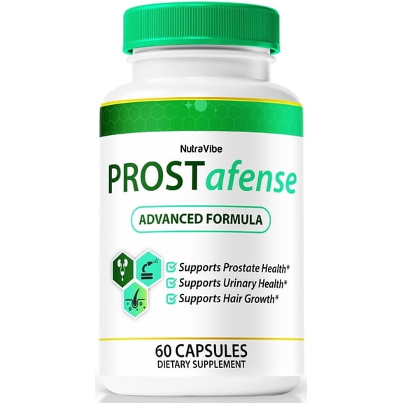 Prostafense Capsules - Official ProstAfense Pills For Prostate Heath, All Natural Formula To Support Control, Energy & Overall Well-Being, Prost Afense Review (60 Capsules)