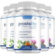 Prostalite Prostate Supplement for Men - Prostalight Advanced Energy Pills, Bladder Control, 5 Pack, 300 Capsules
