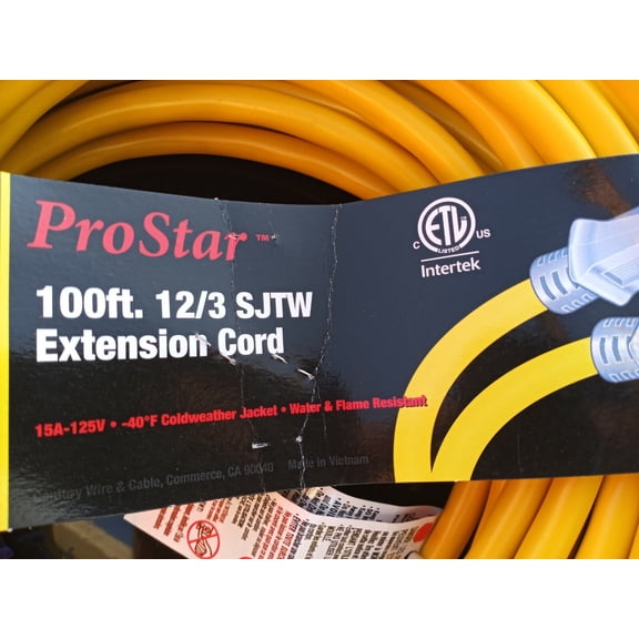 Prostar 100' 12 Gauge Contracted Grade Lighted Ends, D11712100yl