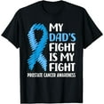 thumbnail image 1 of Prostate Cancer Awareness Light Blue Ribbon Dad Survivor T-Shirt, 1 of 4