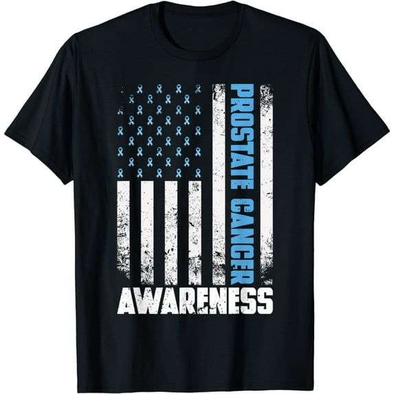 Prostate Cancer Awareness Light Blue Ribbon Survivor T-Shirt