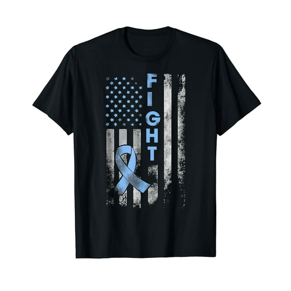 Prostate Cancer Awareness Shirt Fight American Flag Gifts T-Shirt