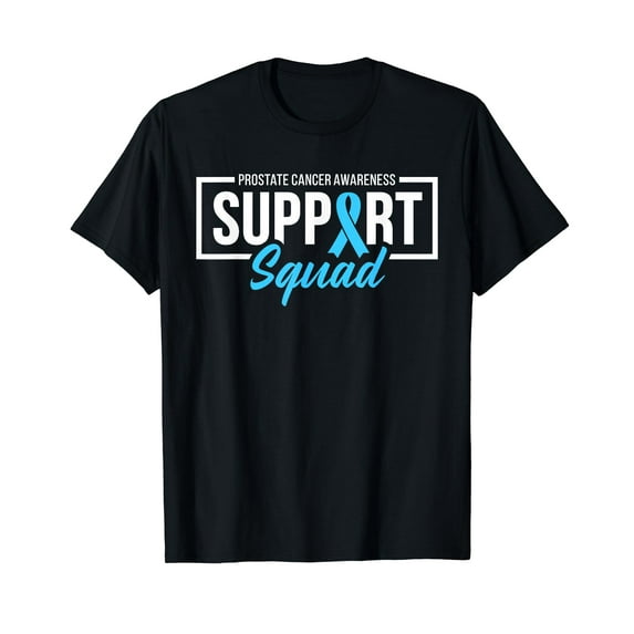 Prostate Cancer Awareness Support Squad Light Blue Ribbon T-Shirt